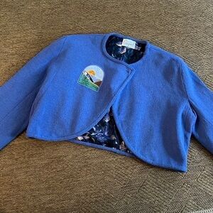 Vintage A Unique Fibers Original Embroidered Bolo Jacket
